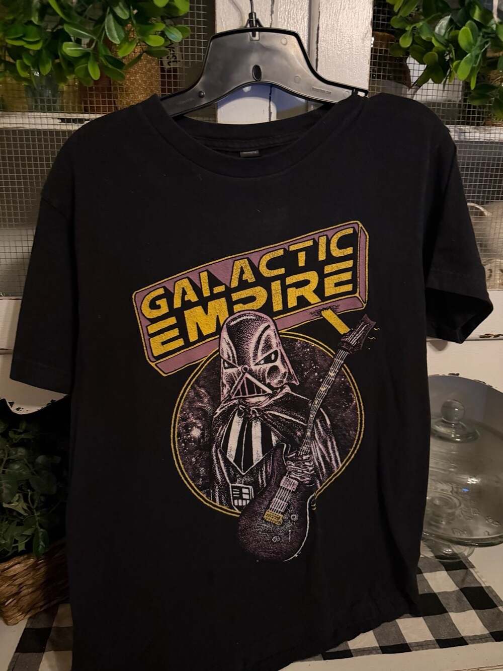 Tultex Galactic Empire Darth Vader Band T-Shirt Size M Black